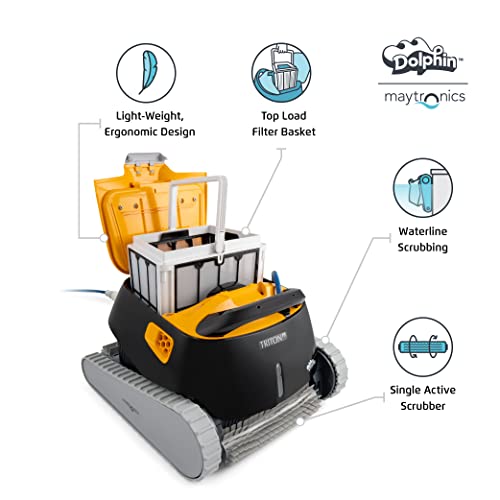 Dolphin Triton PS Robotic Pool Vacuum Cleaner with Universal Caddy and Classic