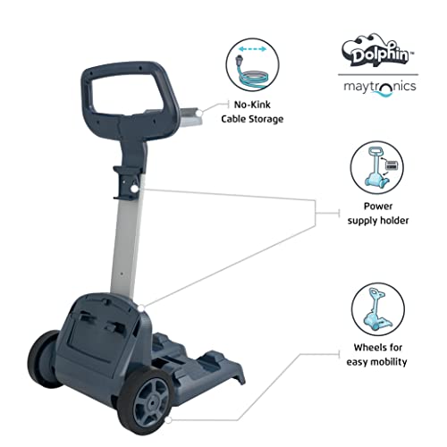 Dolphin Triton PS Robotic Pool Vacuum Cleaner with Universal Caddy for Pool Cleaning