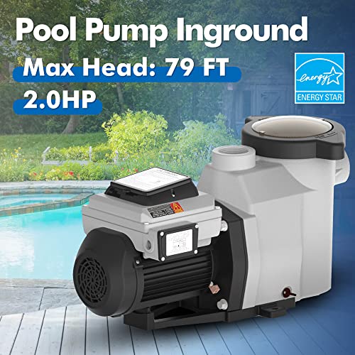 CHLORWORKS Variable Speed Pool Pump Inground - with Filter Basket for Inground Pools